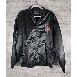 Vintage ROYAL CANADIAN CURLING CLUB Varsity BOMBER JACKET XXL Full Zip Coat